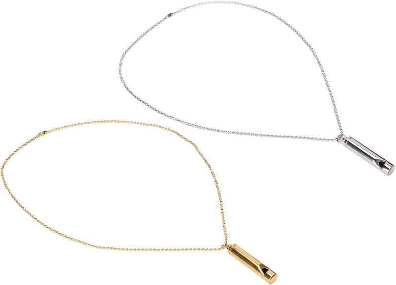 Breathing Necklace, Men Women Meditation Stainless Steel Calming Wearable Breathing Necklace (Silver)
